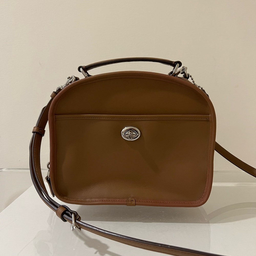 Coach Lunch Pail Purse in Brown Leather